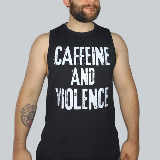 Caffeine And Violence Tank Top Black